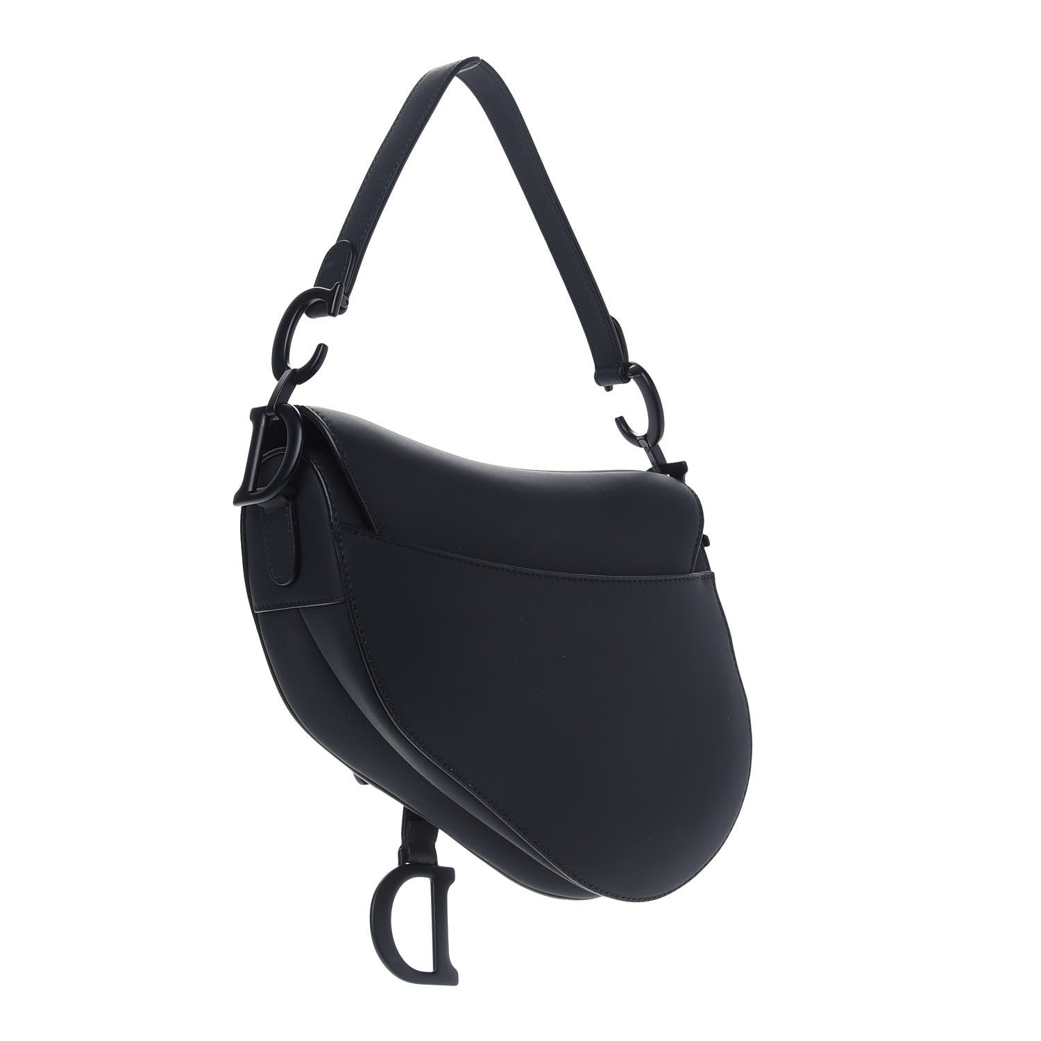 Christian Dior Ultra Matte Calfskin Saddle Bag Black 2 of 7