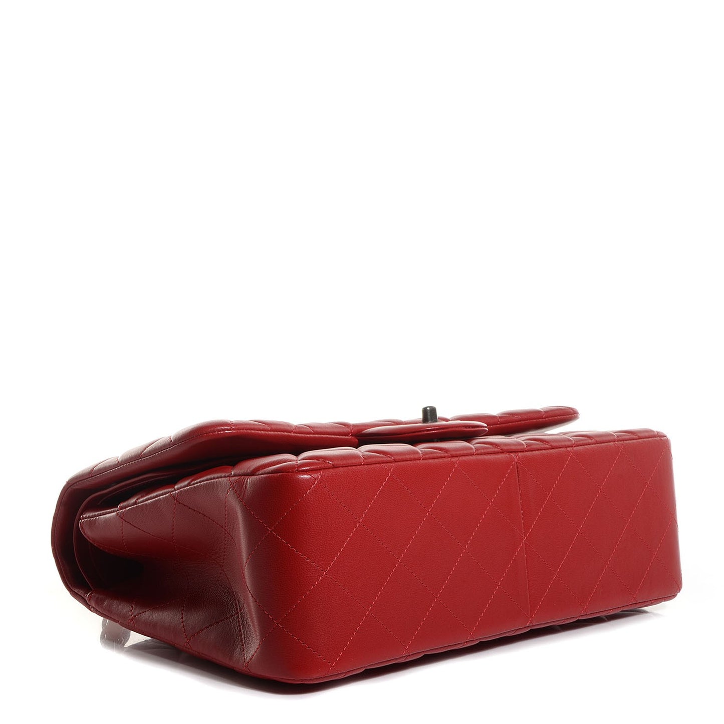 Lambskin Jumbo Double Flap Red
