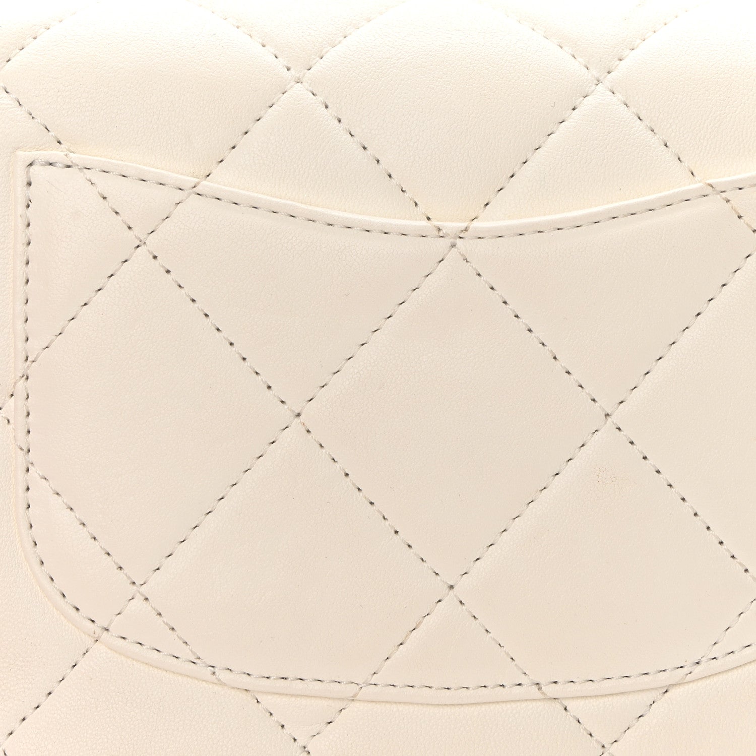 Chanel Lambskin Quilted Logo Mini Flap With Handle White 12 of 13