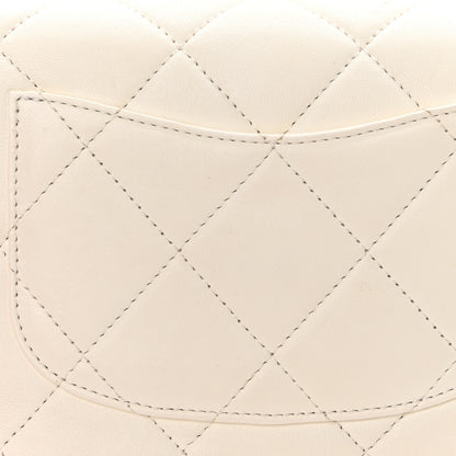 Chanel Lambskin Quilted Logo Mini Flap With Handle White 12 of 13