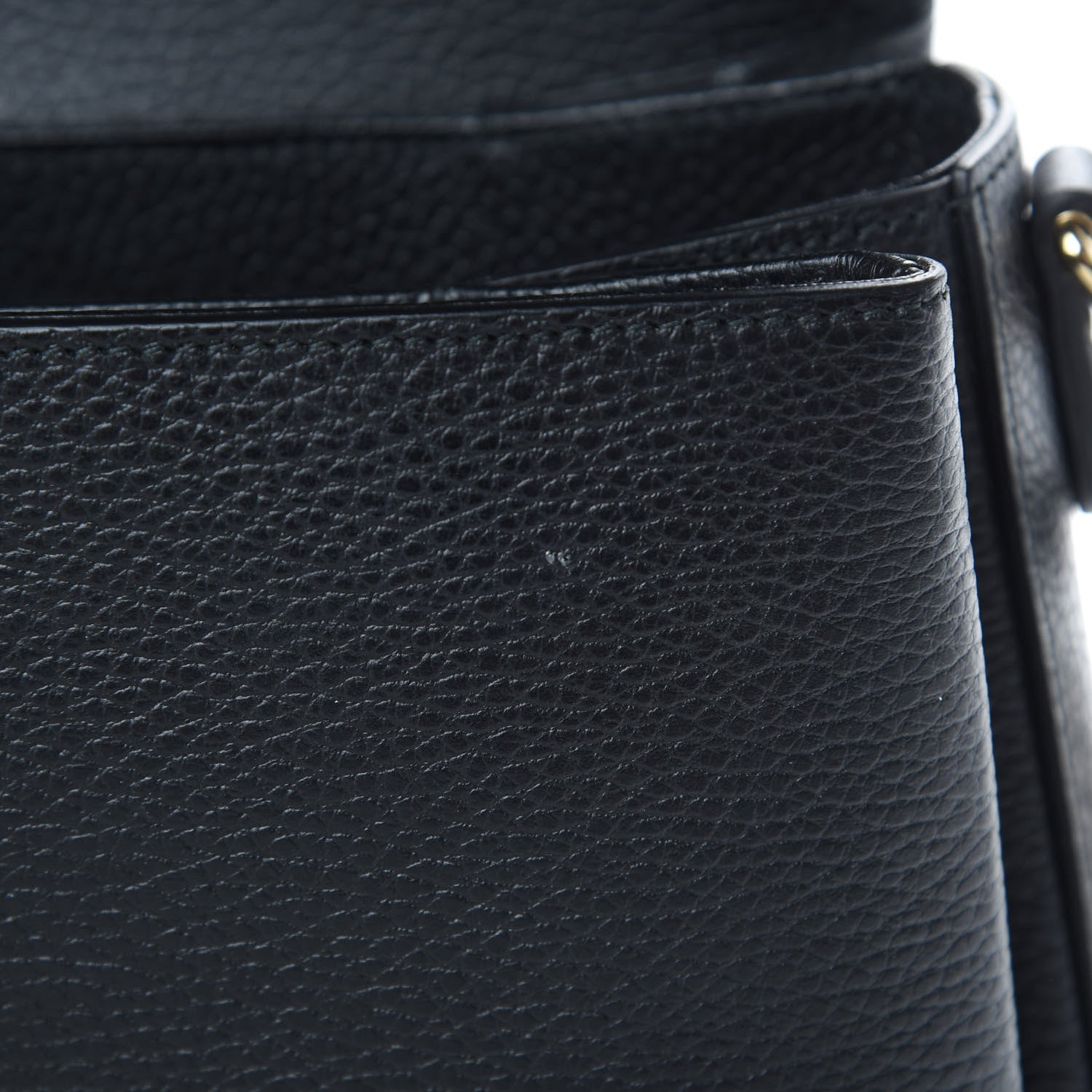 Gucci Dollar Calfskin Medium Interlocking G Top Handle Shoulder Bag Black 11 of 14