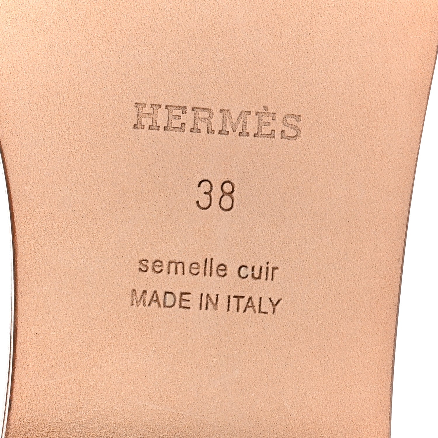 Hermes Box Calfskin Oran Sandals 38 Gold 7 of 10
