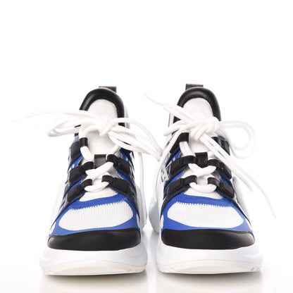 Louis Vuitton Calfskin Technical Nylon LV Archlight Sneakers 38 Blue Roi 2 of 8