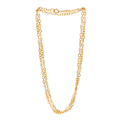Chanel Pearl Chain Long Necklace Gold 3 of 4