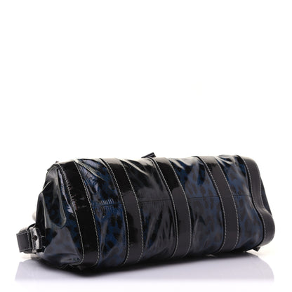 Christian Louboutin Patent Leopard Ironica Tote Blue 4 of 22
