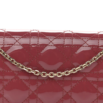 Christian Dior Patent Cannage Lady Dior Clutch Red 9 of 12