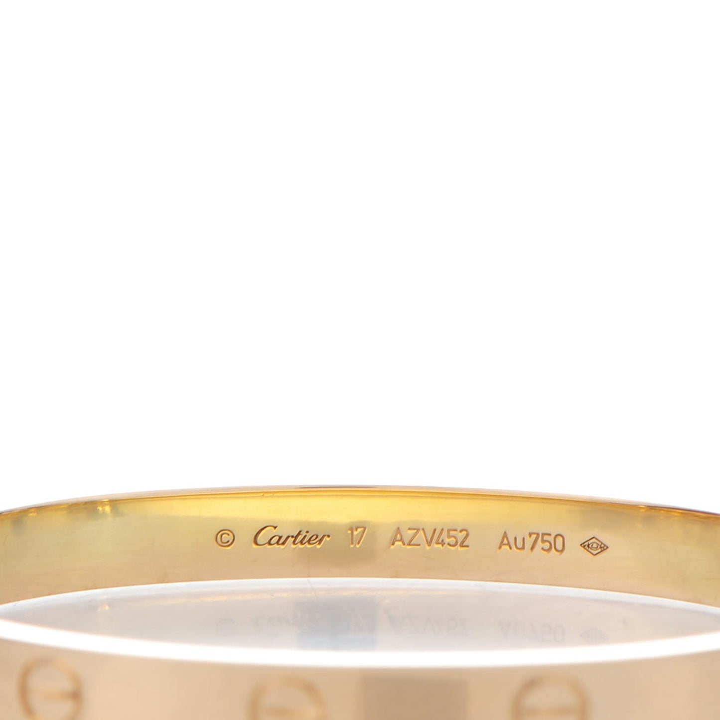 18K Yellow Gold LOVE Bracelet 17