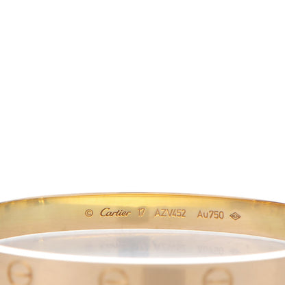 Cartier 18K Yellow Gold LOVE Bracelet 17 4 of 6
