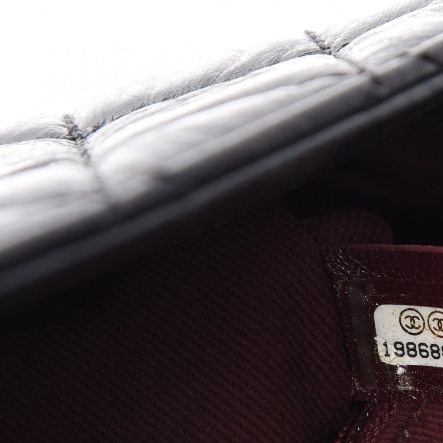 Calfskin Quilted Large Single Flap Black