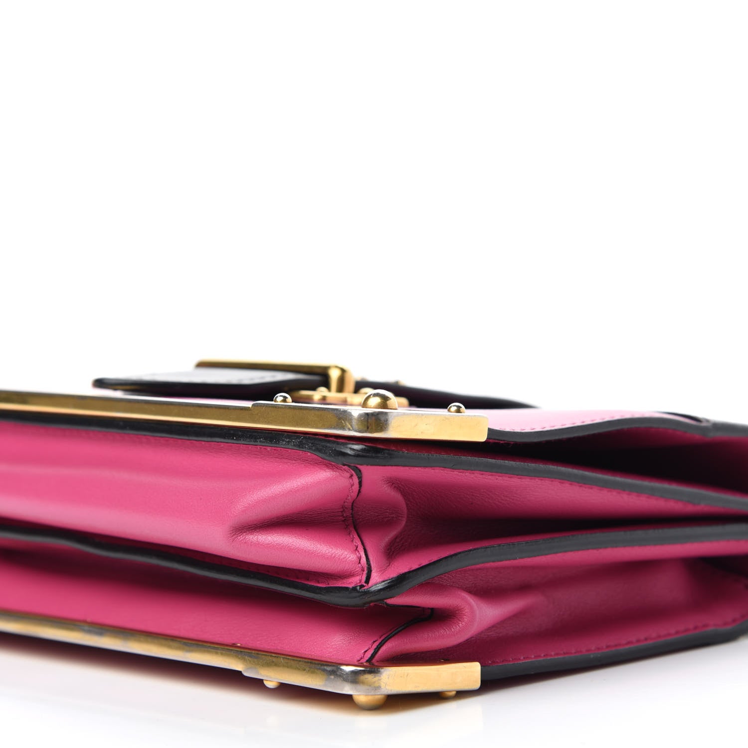 Prada City Calf Saffiano Cahier Bag Fuxia Black 7 of 11