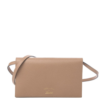 Gucci Dollar Calfskin Mini Swing Wallet Bag Camelia Mineral Blue 1 of 11