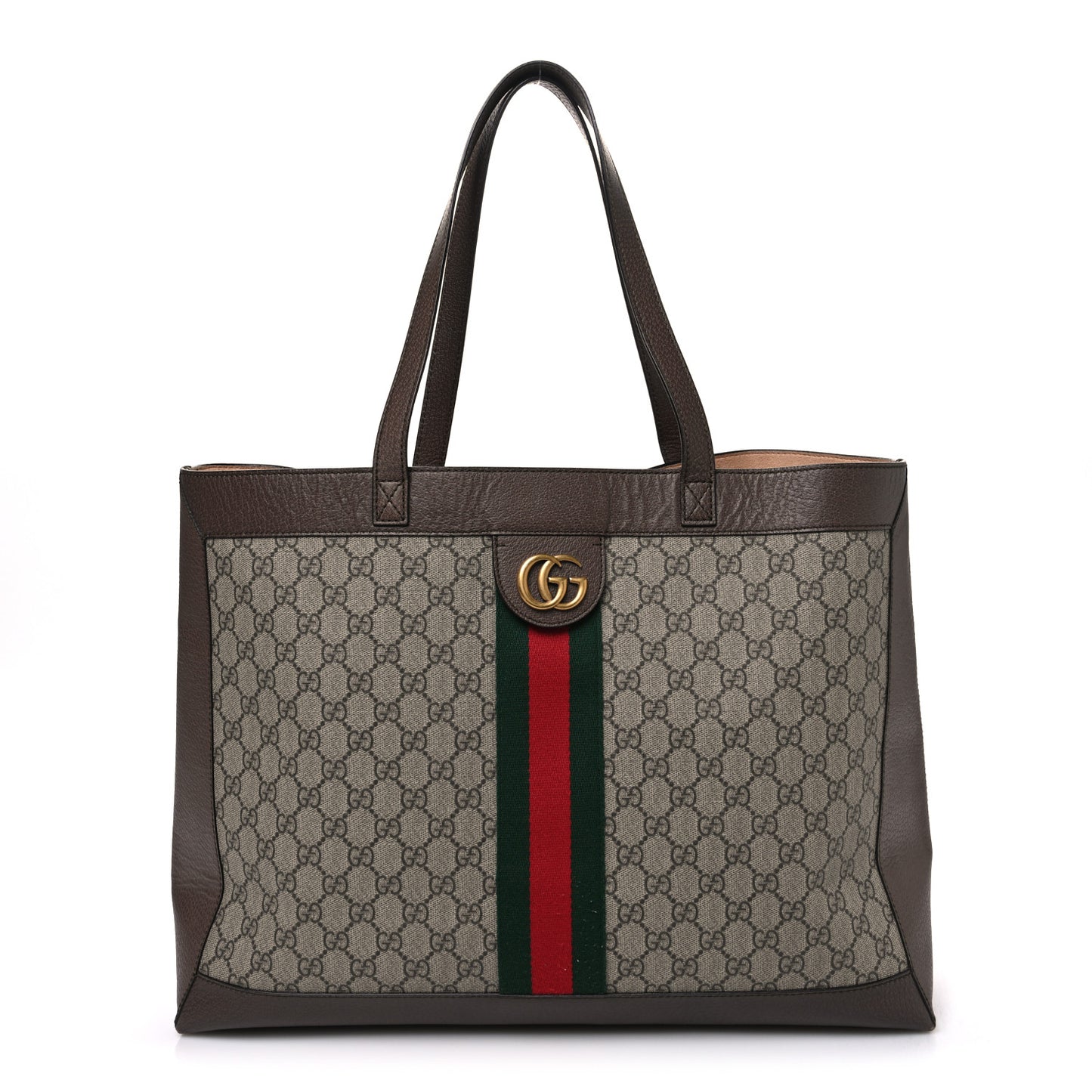 Gg Supreme Monogram Web Ophidia Tote Brown