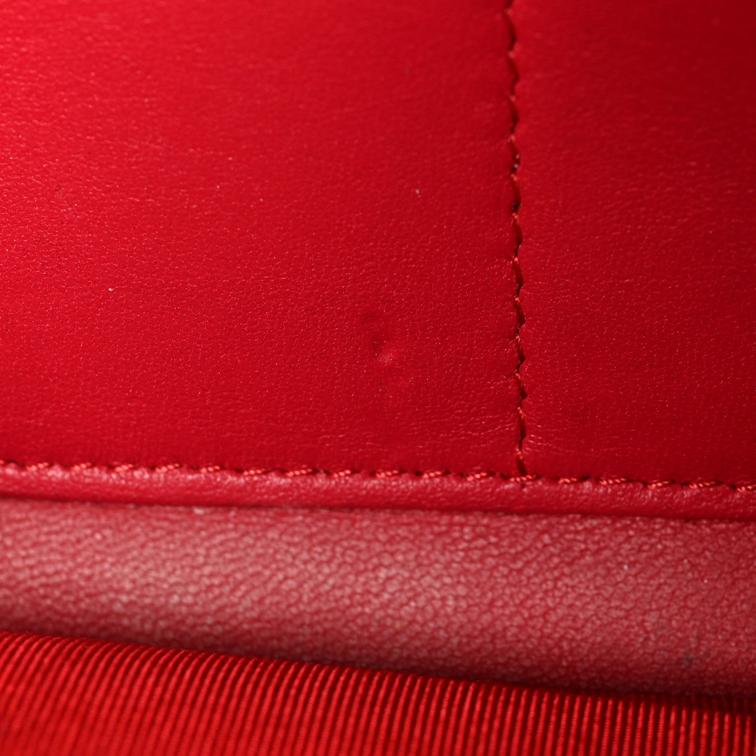 Chanel Lambskin Quilted Large Gusset Zip Around Wallet Red 13 of 19