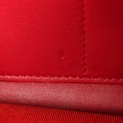 Chanel Lambskin Quilted Large Gusset Zip Around Wallet Red 13 of 19