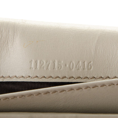 Gucci Guccissima Margaux Calfskin Metal Bar Continental Flap Wallet Mystic White 7 of 7