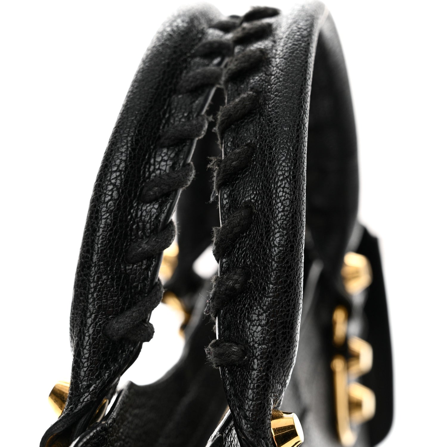 Balenciaga Chevre Gold Metallic Edge Hardware Mini City Black 10 of 16