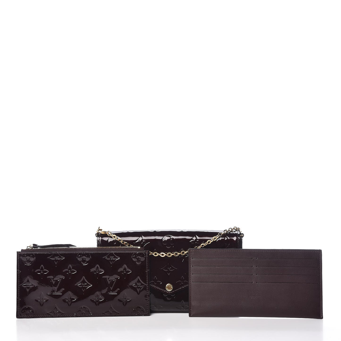 Vernis Pochette Felicie Chain Wallet Amarante