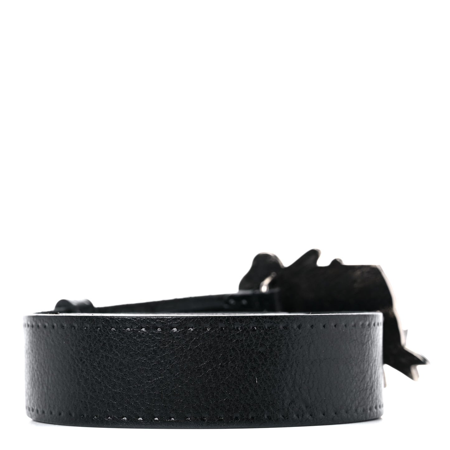 Calfskin Anchor Buckle Belt 90 36 Black