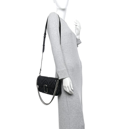 Marc Jacobs Calfskin Quilted J Marc Shoulder Bag Black 2 of 13