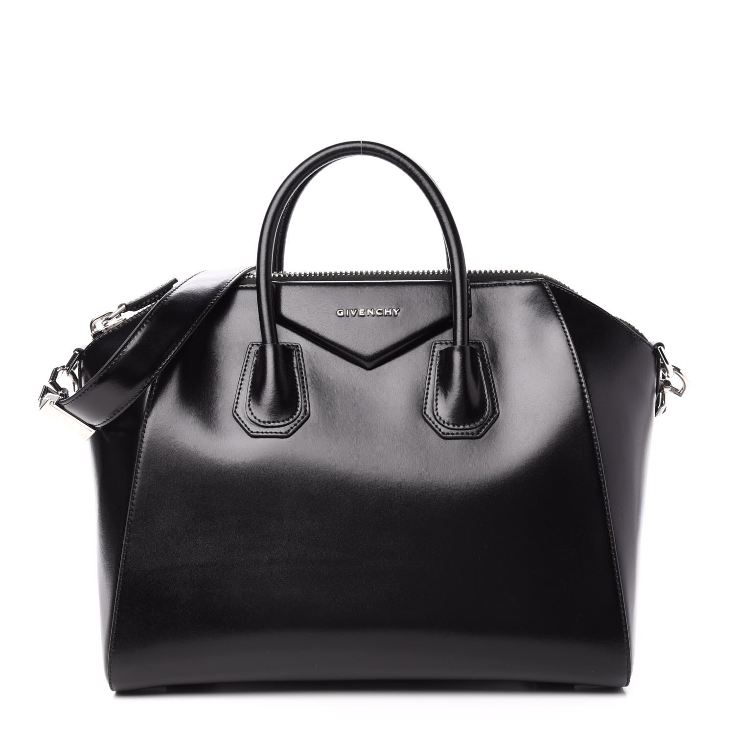 Givenchy Shiny Lord Calfskin Medium Antigona Black 1 of 11