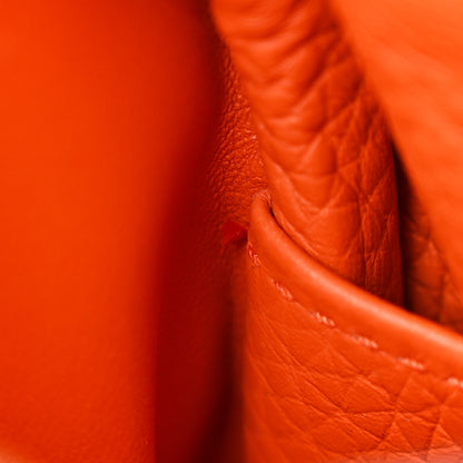 Hermes Taurillon Clemence Lindy 26 Orange 11 of 13