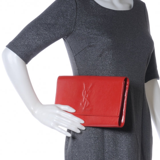 Patent Belle de Jour Clutch Red