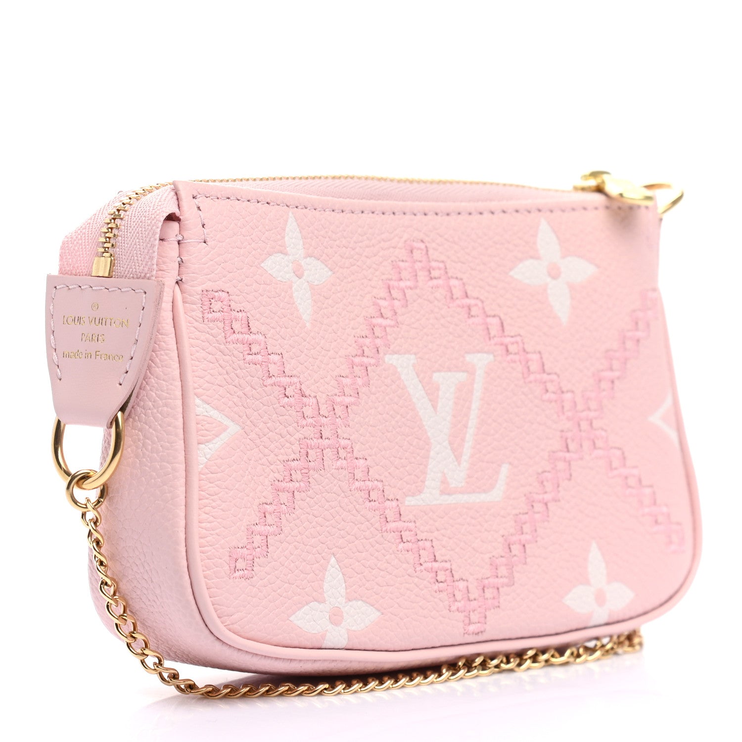 Louis Vuitton Empreinte Monogram Giant Broderies Mini Pochette Accessories Pink Creme 3 of 6