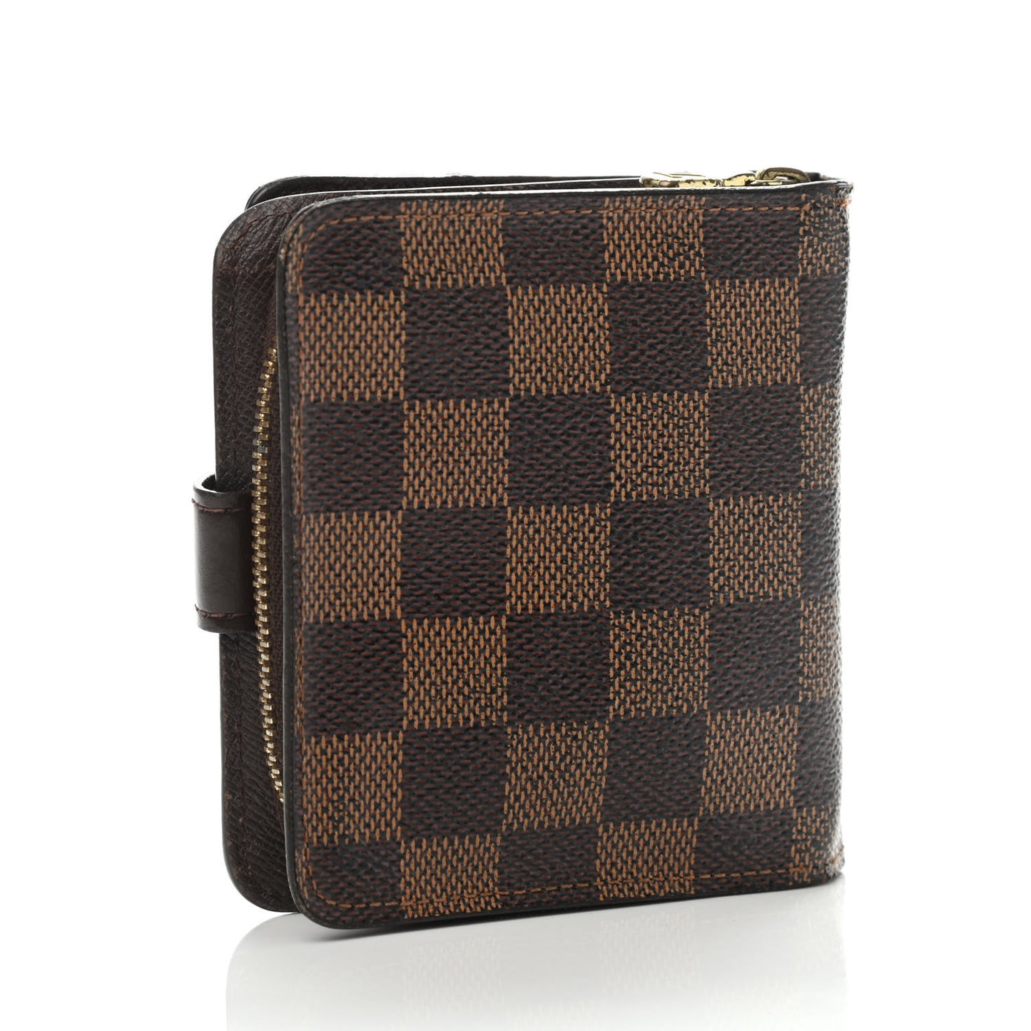 Damier Ebene Zippe Zipped Compact Wallet