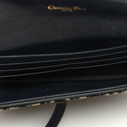 Christian Dior Oblique Saddle Chain Long Wallet Blue 6 of 7