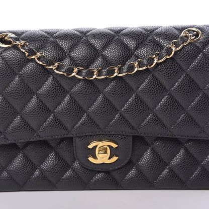Chanel Caviar Quilted Medium Double Flap Black 9 of 12