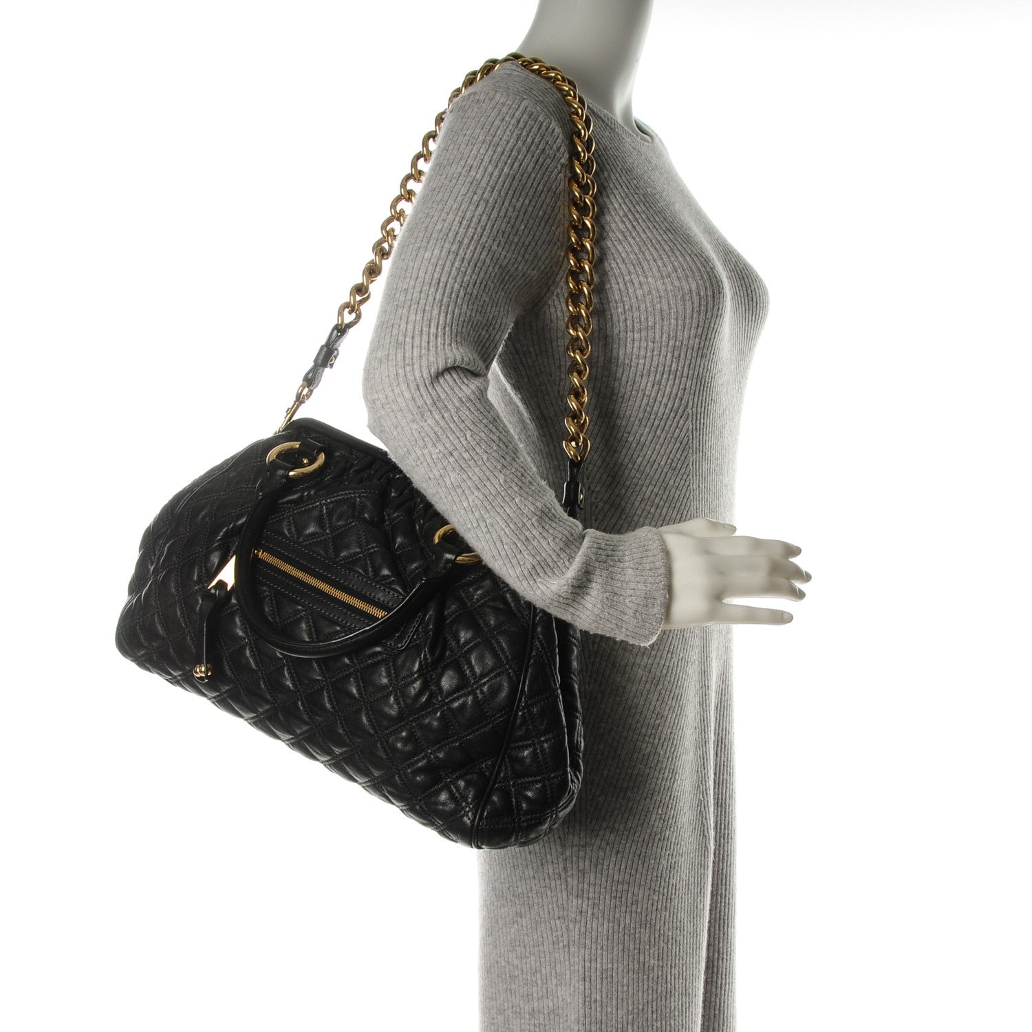 Marc Jacobs Calfskin Quilted Stam Black 2 of 7
