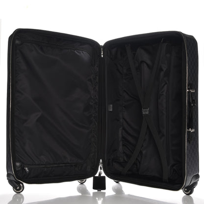 Gucci GG Supreme Monogram Large Four Wheel Suitcase Black Grey 5 of 7