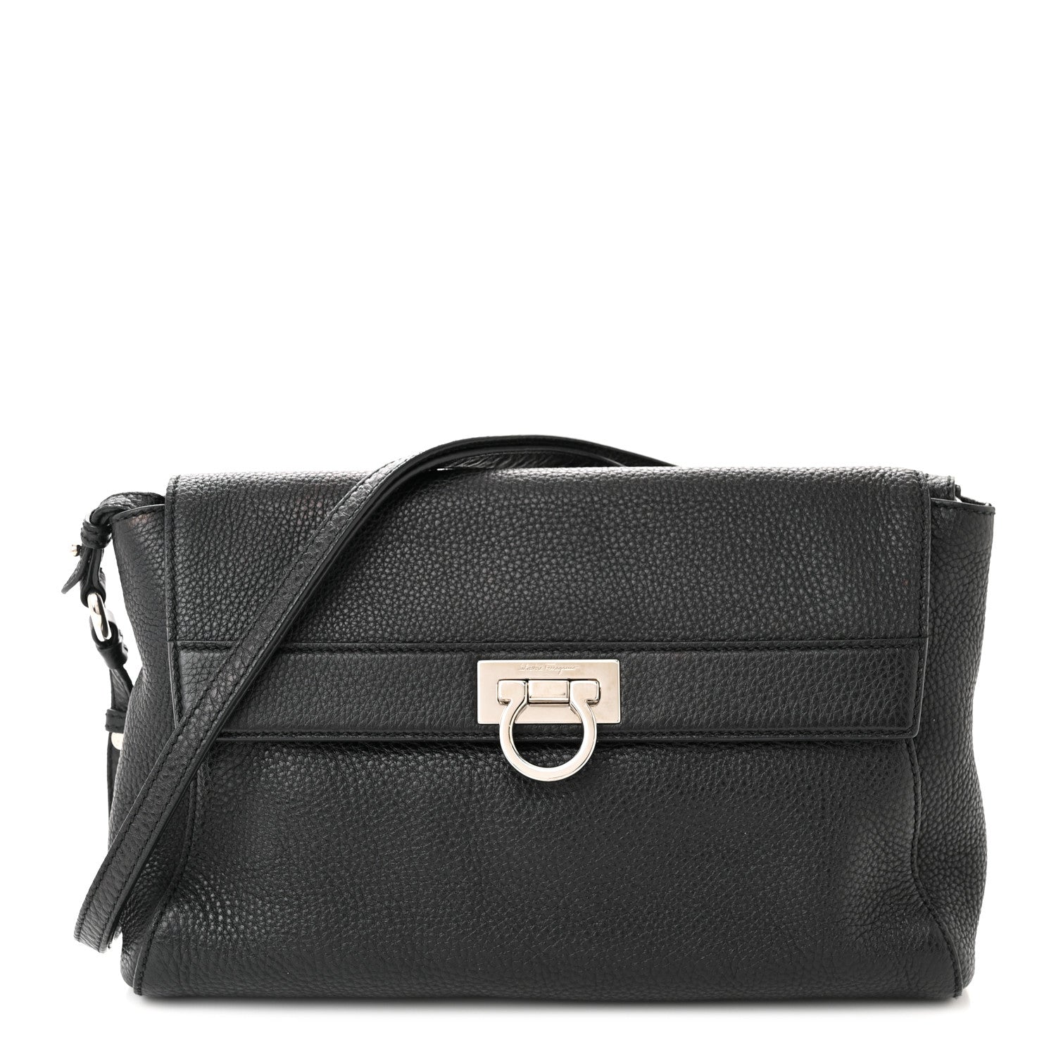 Salvatore Ferragamo Calfskin Abbey Crossbody Black 1 of 12