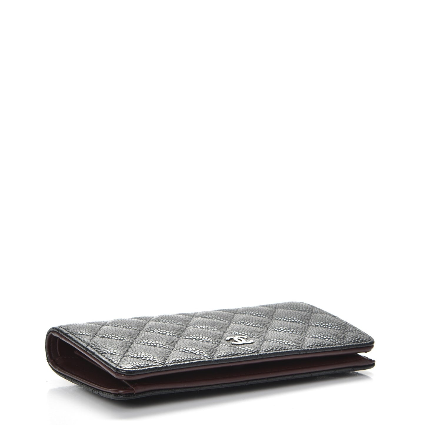 Caviar Quilted Yen Wallet Black