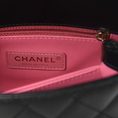 Chanel Goatskin Quilted Rainbow Extra Mini Coco Handle Flap Black 6 of 11