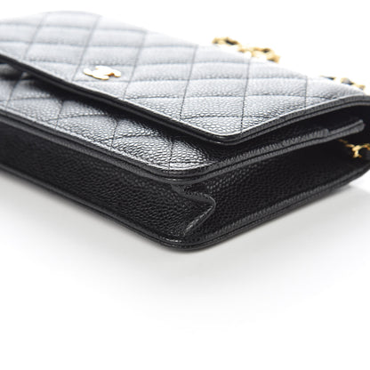 Chanel Caviar Quilted Wallet On Chain WOC Black 10 of 11
