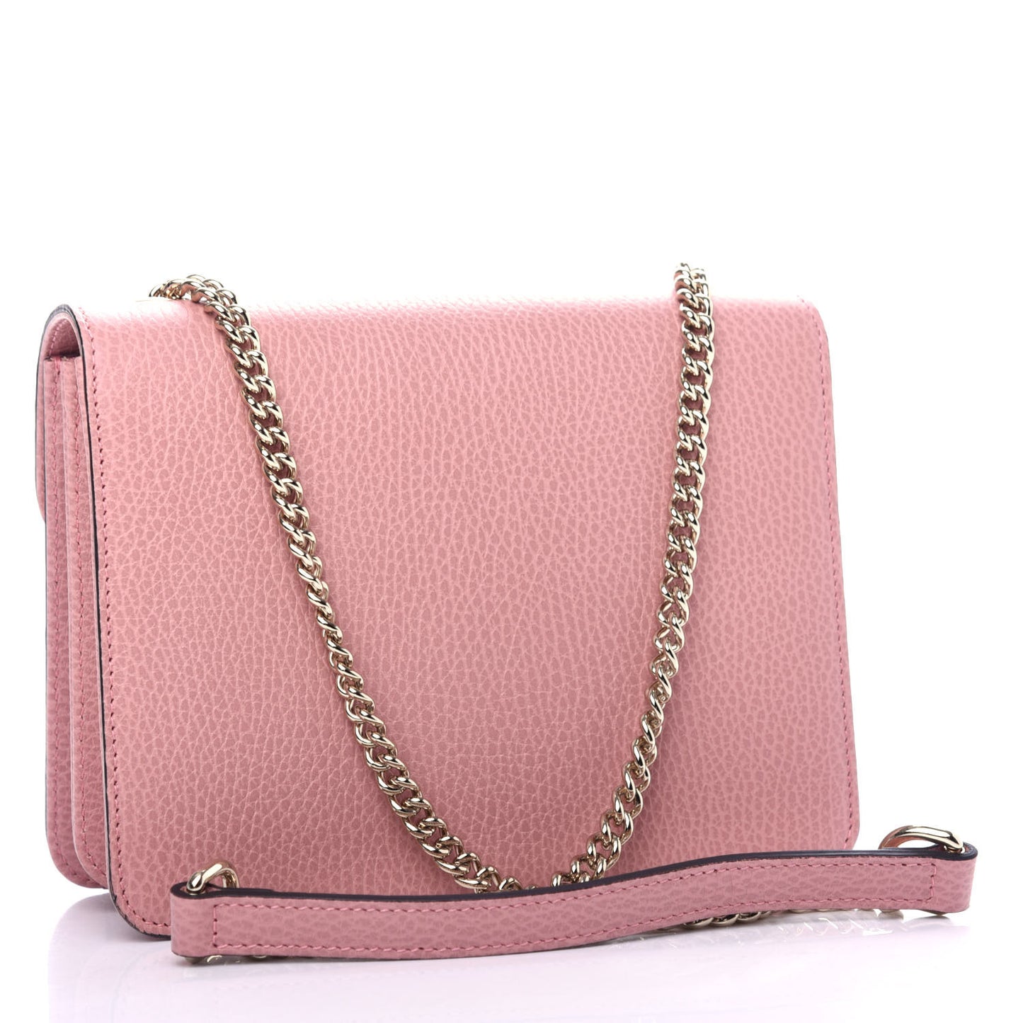 Dollar Calfskin Small Interlocking G Shoulder Bag Soft Pink