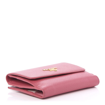 Prada Saffiano Multicolor Compact Wallet Peonia Begonia 4 of 10