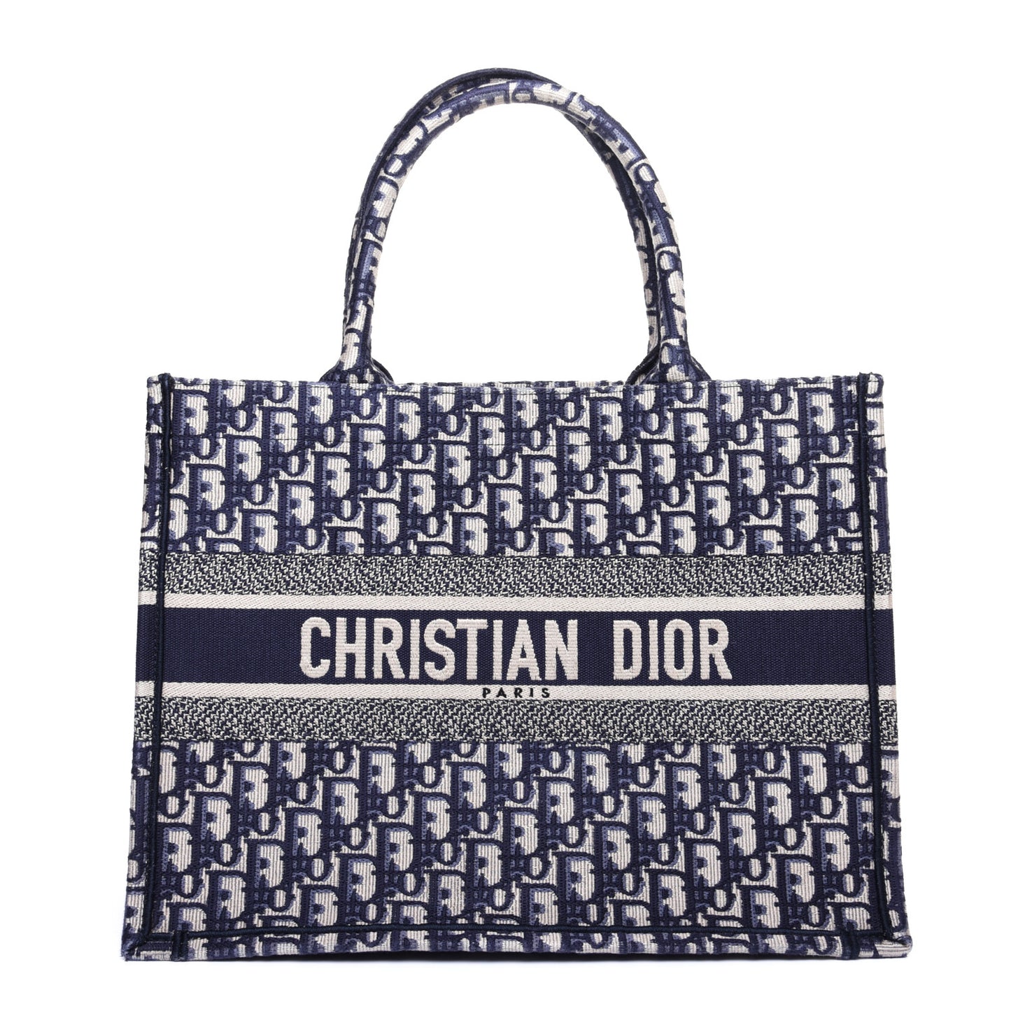 Oblique Medium Book Tote Blue Multicolor