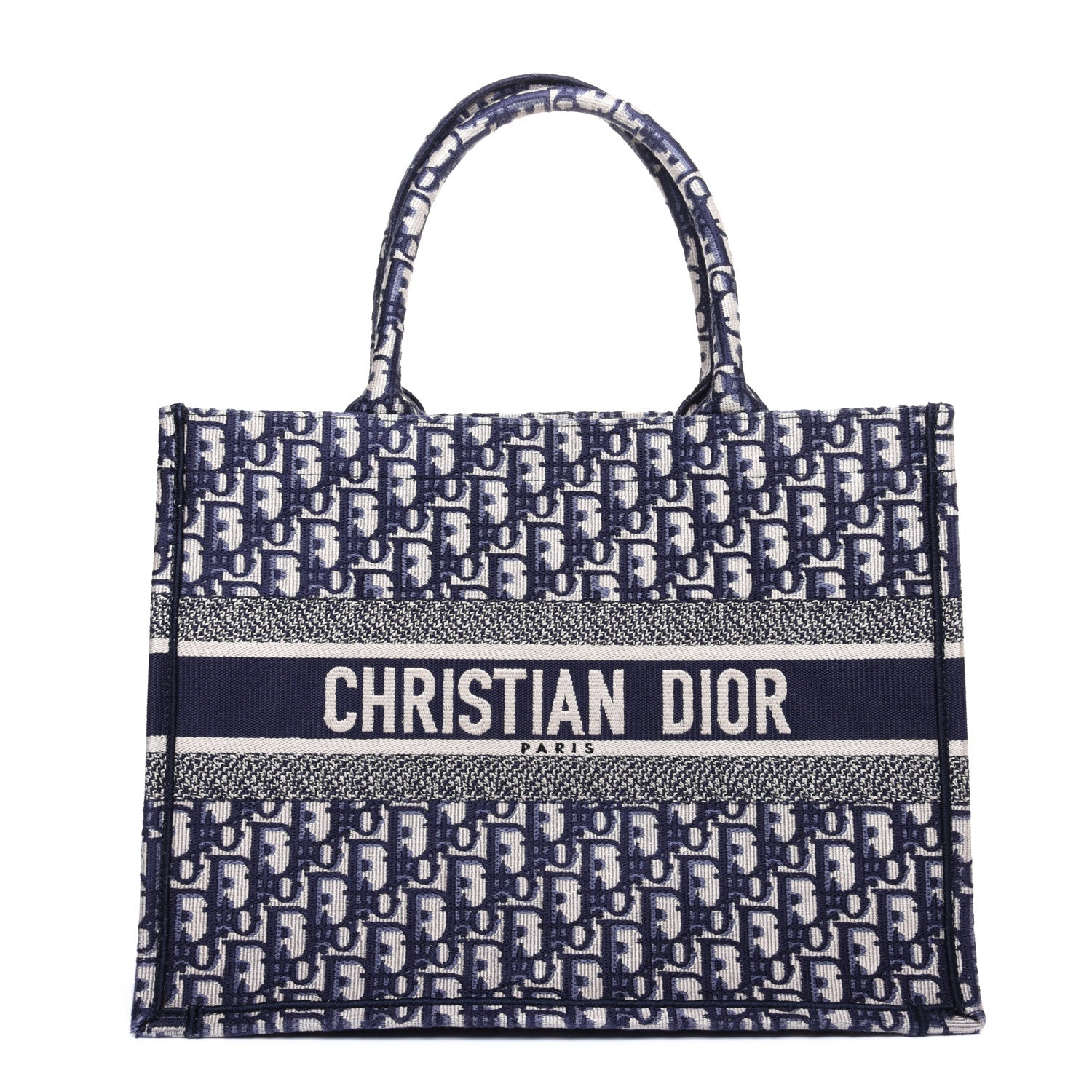 Christian Dior Oblique Medium Book Tote Blue Multicolor 1 of 9
