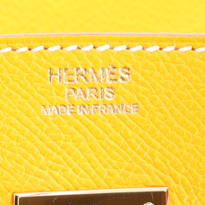 Hermes Epsom Candy Birkin 30 Jaune D'Or Feu 5 of 9
