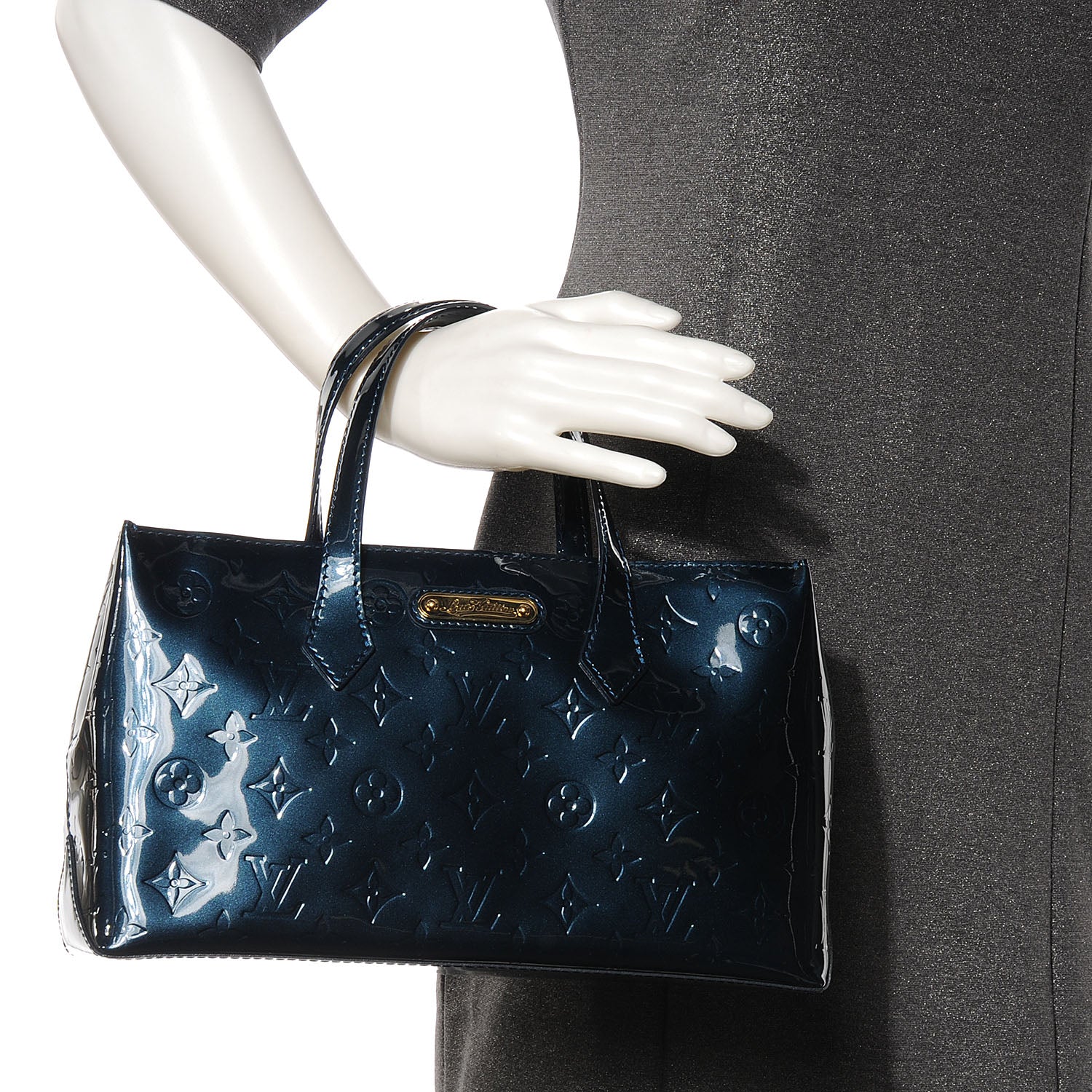 Louis Vuitton Vernis Wilshire PM Blue Nuit 2 of 7