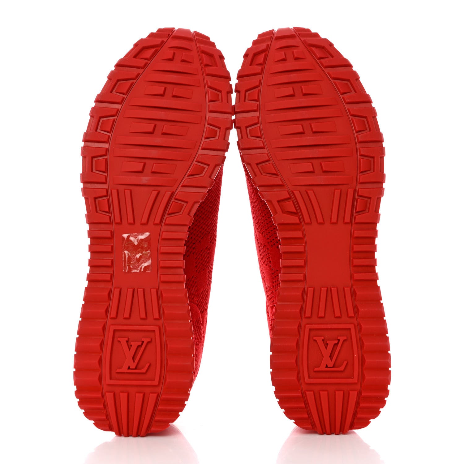 Louis Vuitton Calfskin Damier Mens Run Away Sneakers 10 Red 5 of 8