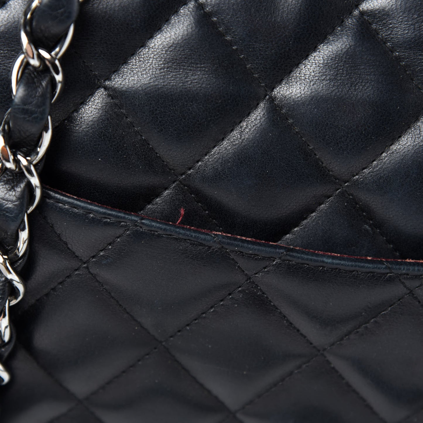 Lambskin Quilted Jumbo Single Flap Black