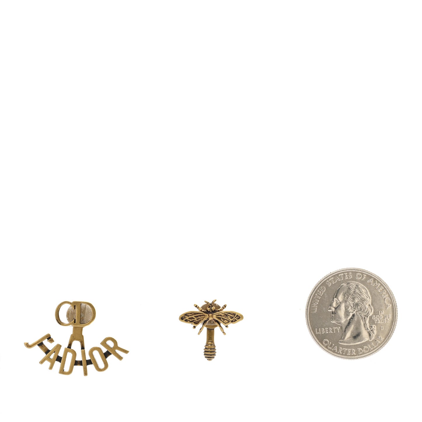 Metal J'Adior Earrings Aged Gold