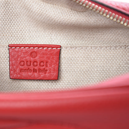Gucci Pebbled Calfskin Small Soho Disco Bag Tabasco Red 6 of 7