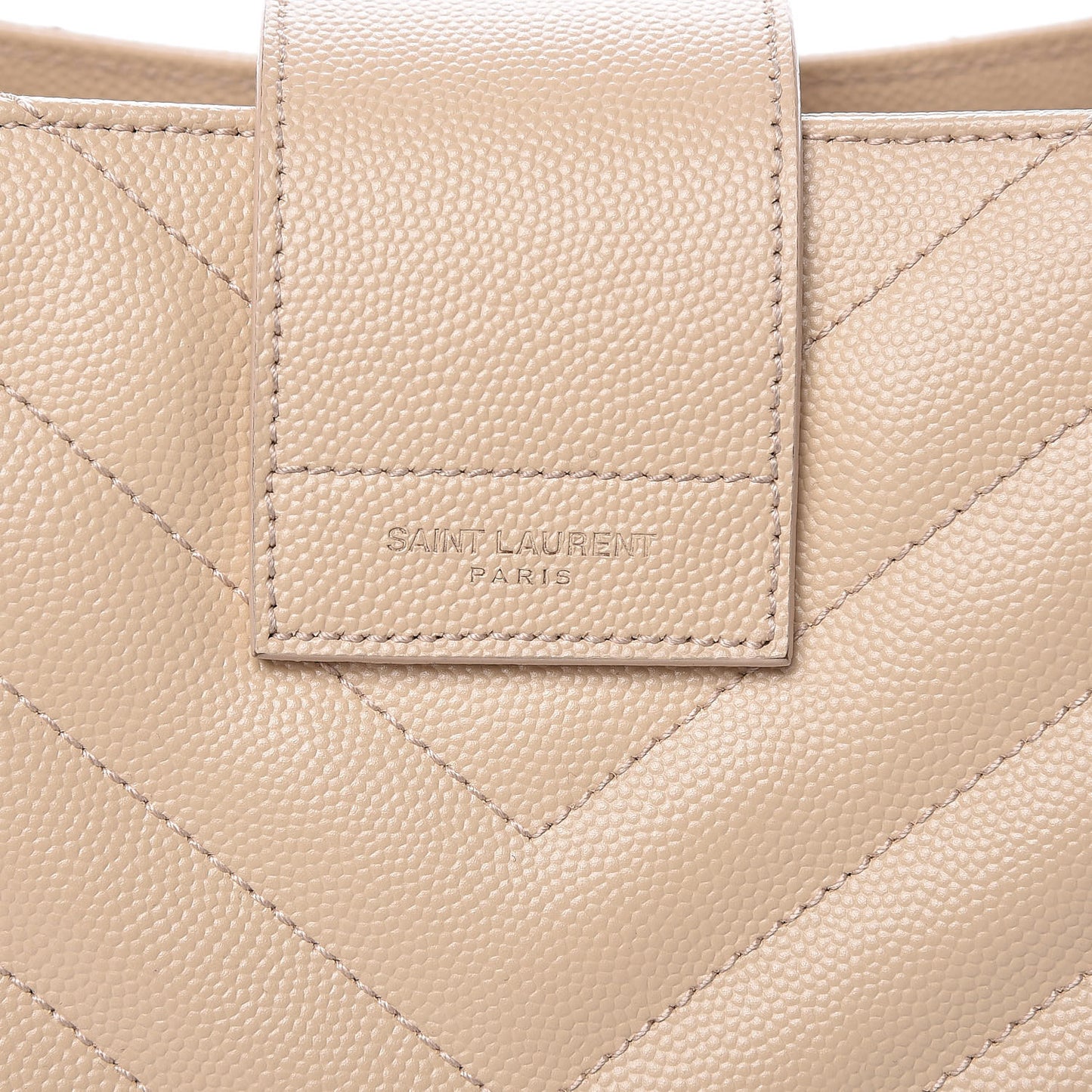 Grain De Poudre Matelasse Chevron Monogram Shopping Bag Nude Powder