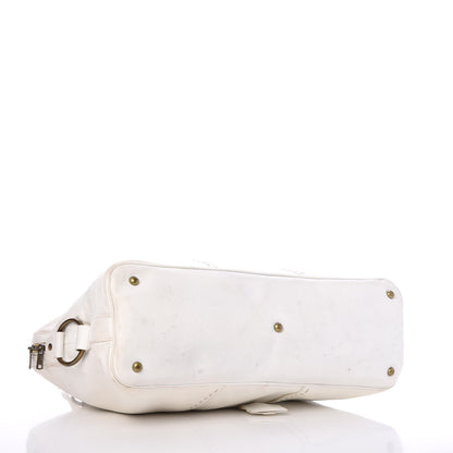 Saint Laurent Calfskin Oversized Muse White 4 of 25