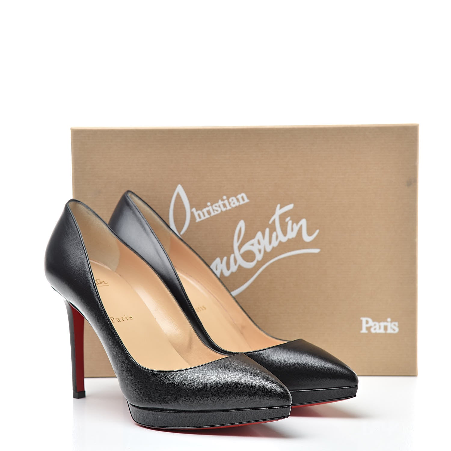 Christian Louboutin Shiny Nappa Pigalle Plato 100 Pumps 39.5 Black 11 of 11