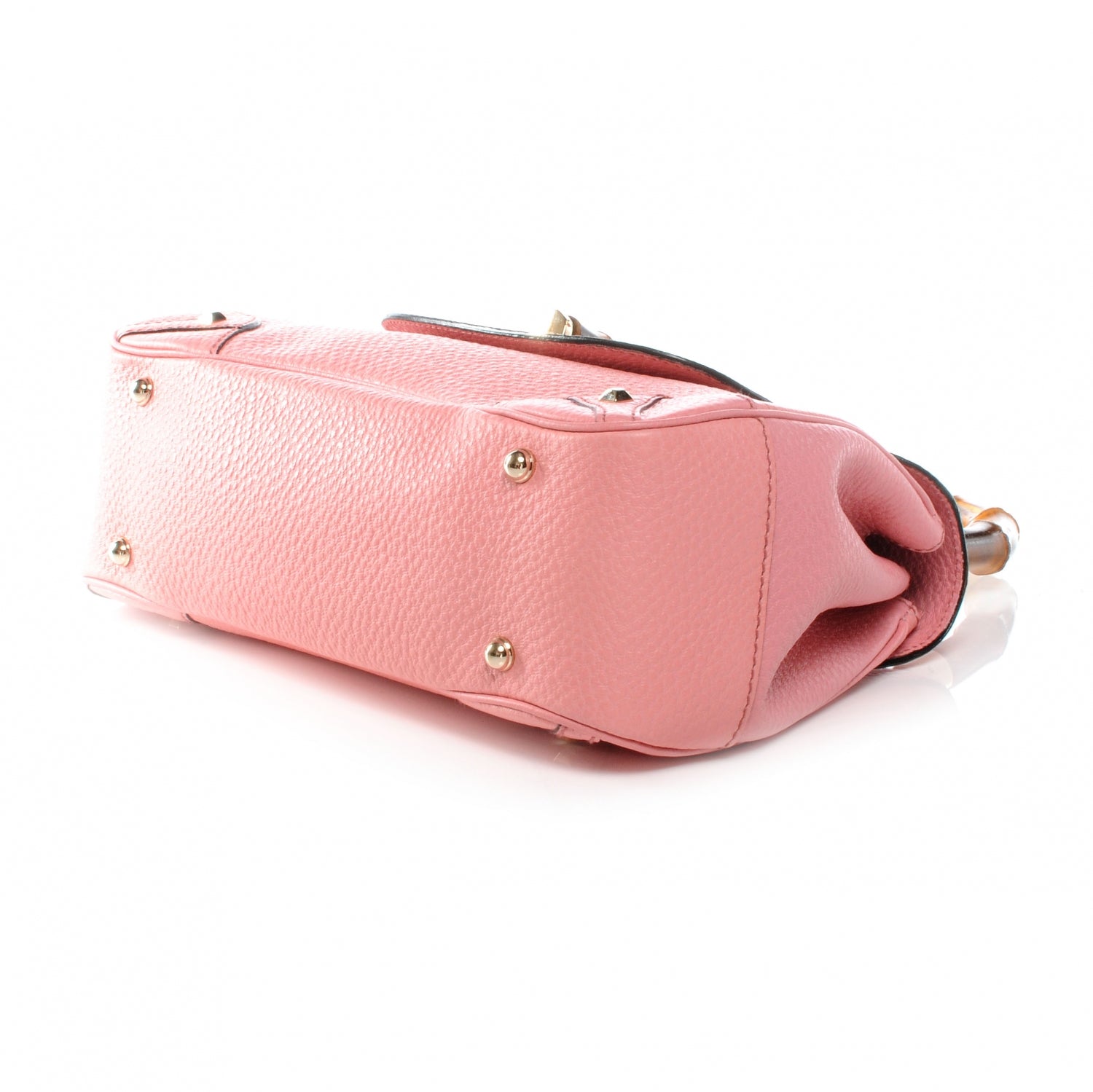Gucci Calfskin Bamboo Top Handle Bag Pink 4 of 8